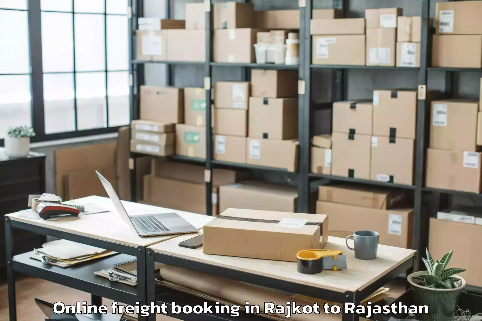 Trusted Rajkot to Dungarpur Online Freight Booking